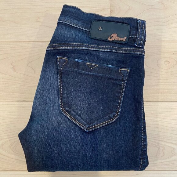 Diesel Womens Livier SS-Legging Stretch Jeans Size 25 Dark blue Wash low rise - Picture 4 of 13